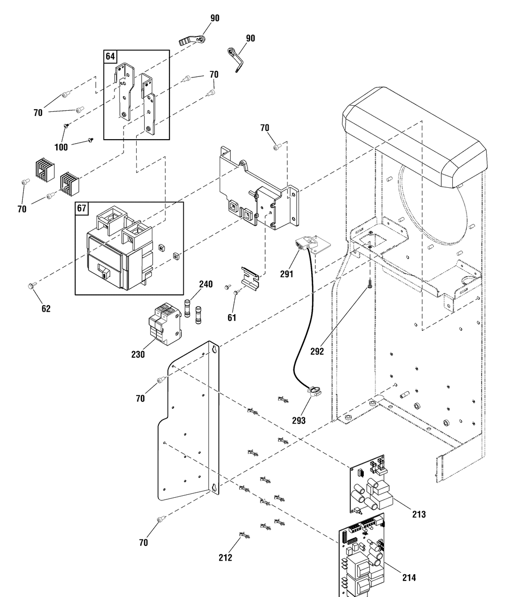Circuit Board And Breaker Group Diagram and Parts List for 071095-01  Briggs and Stratton Generator
